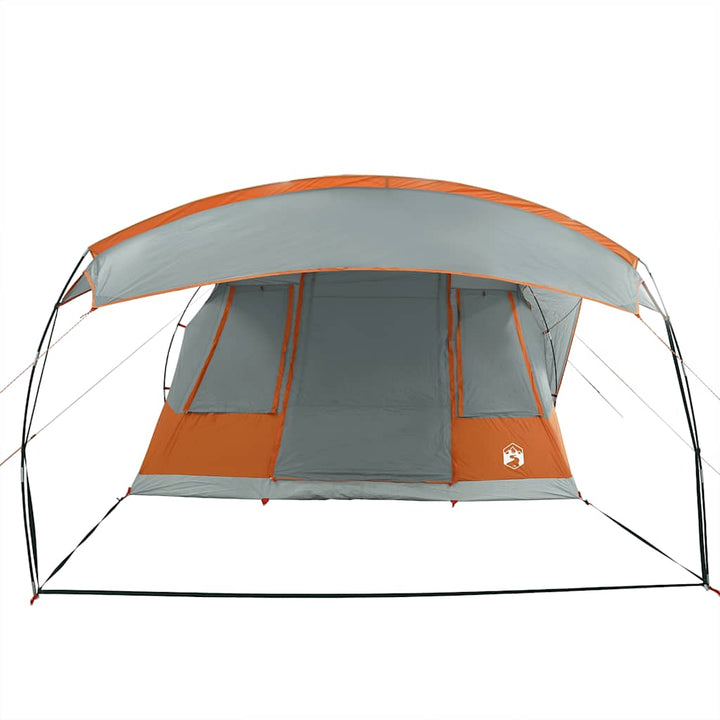 5-personers campingtelt vandtæt grå og orange