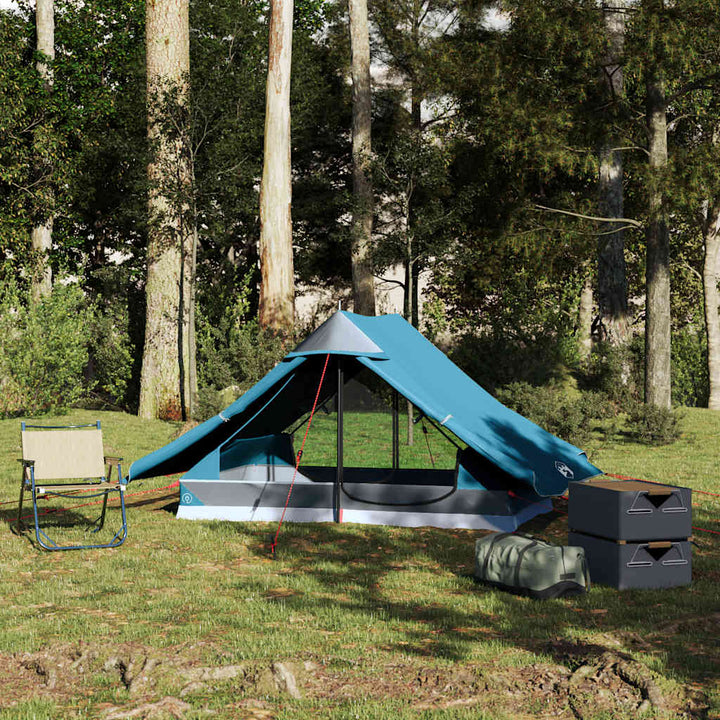 2-personers campingtelt vandtæt blå
