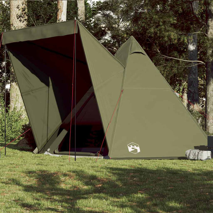 6-personers campingtelt vandtæt olivengrøn