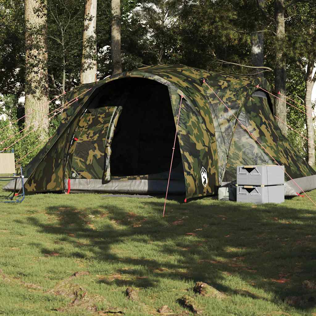 6-personers kuppeltelt vandtæt camouflage