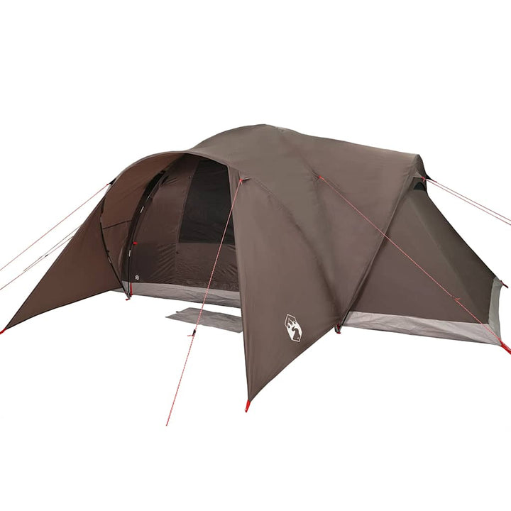 6-personers kuppeltelt vandtæt brun