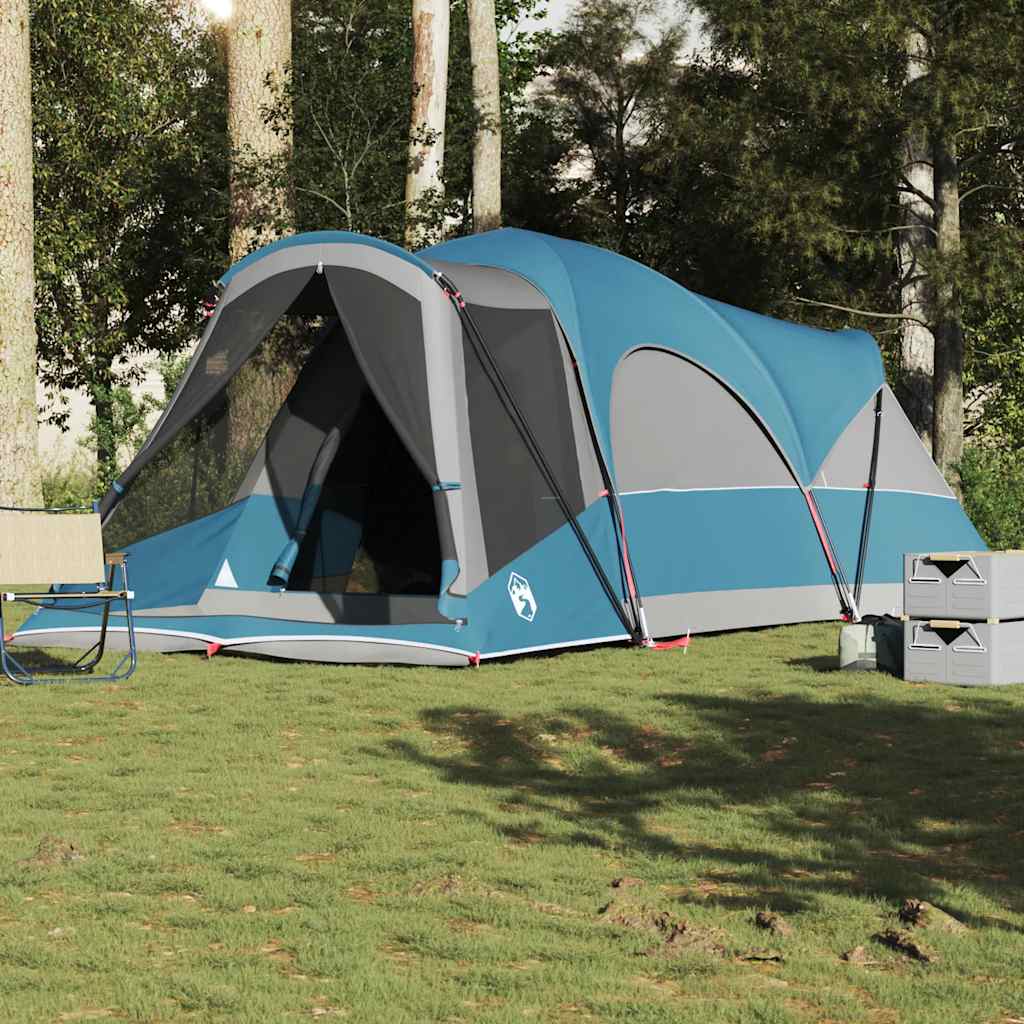 8-personers campingtelt vandtæt blå