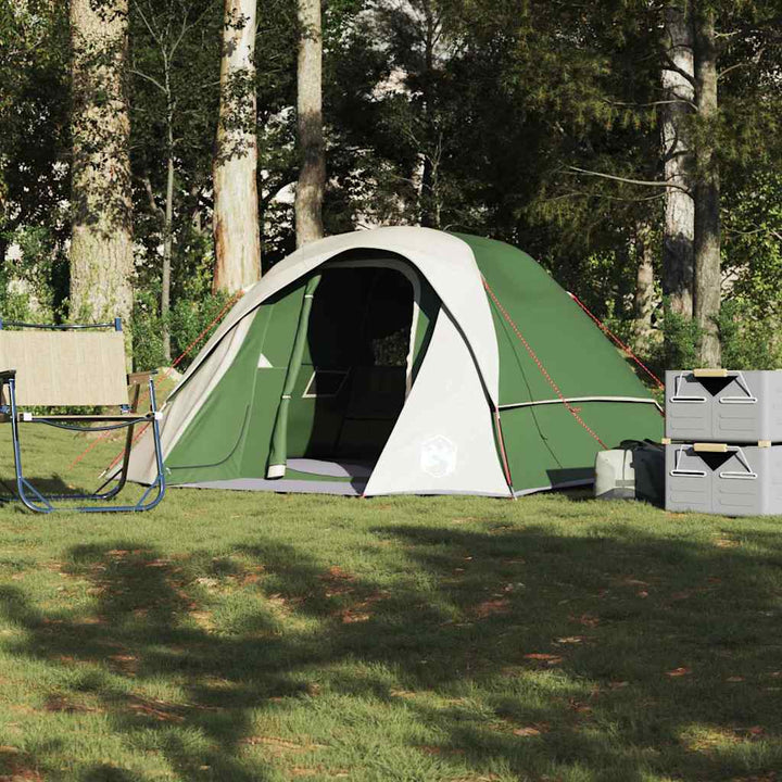 4-personers campingtelt vandtæt grøn
