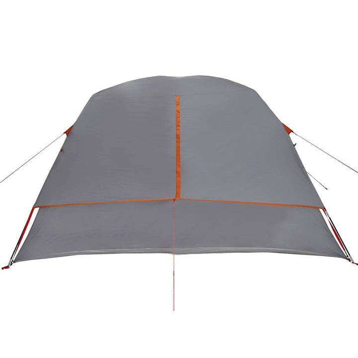 4-personers campingtelt vandtæt grå og orange