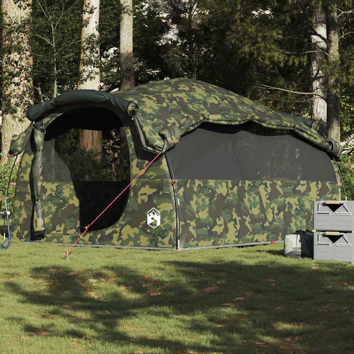 6-personers familietelt vandtæt camouflage