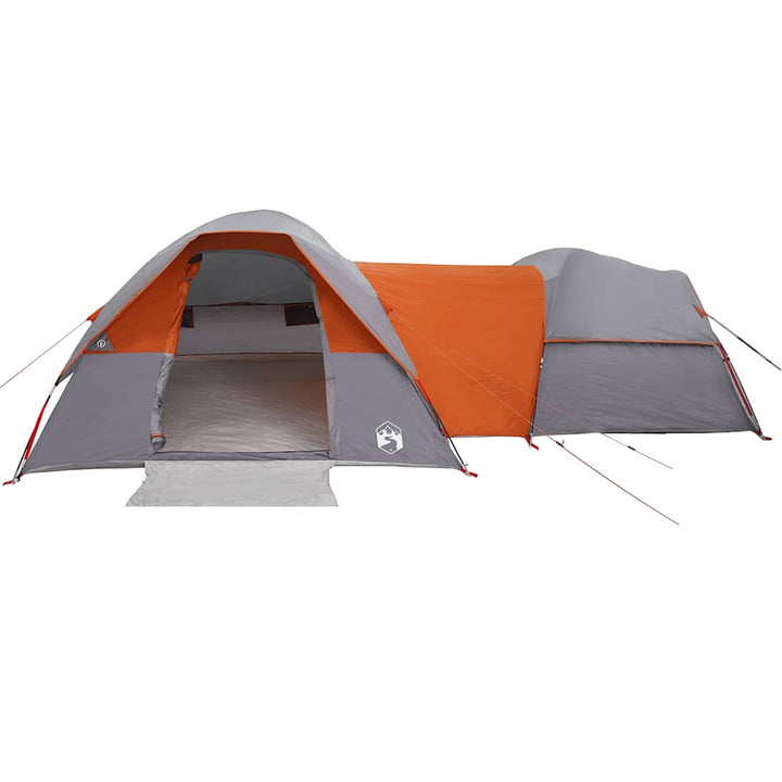 5-personers campingtelt vandtæt grå og orange