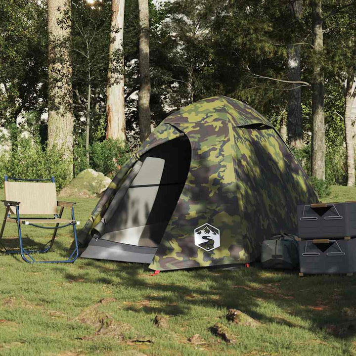 2-personers campingtelt vandtæt kuppel camouflage