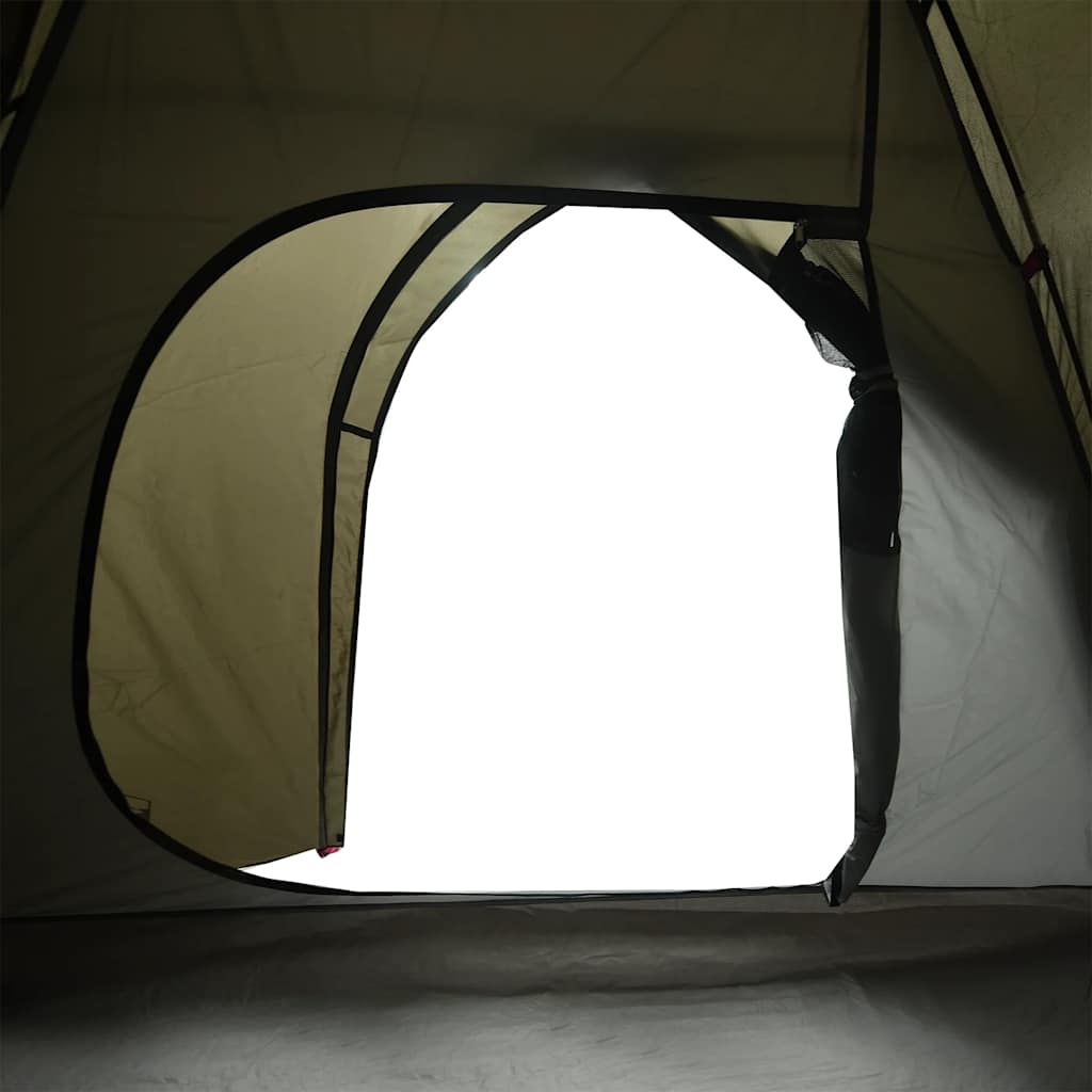 3-personers campingtelt vandtæt kuppel brun