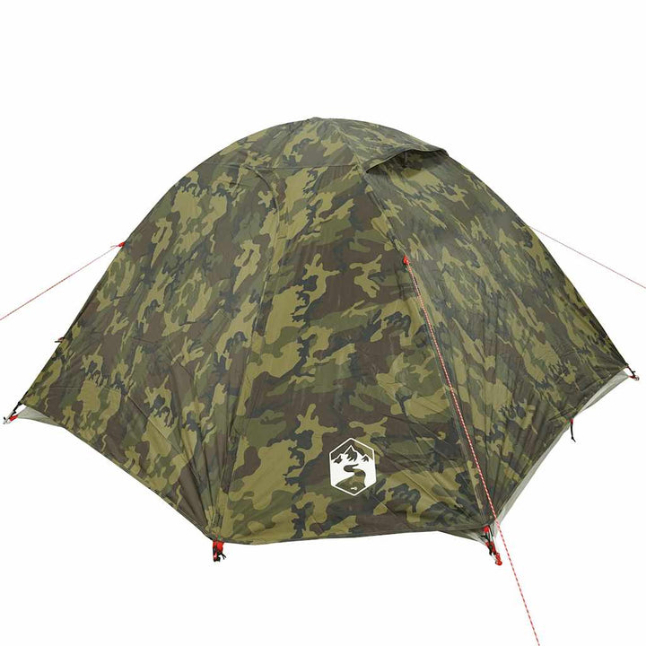 4-personers campingtelt vandtæt kuppel camouflage