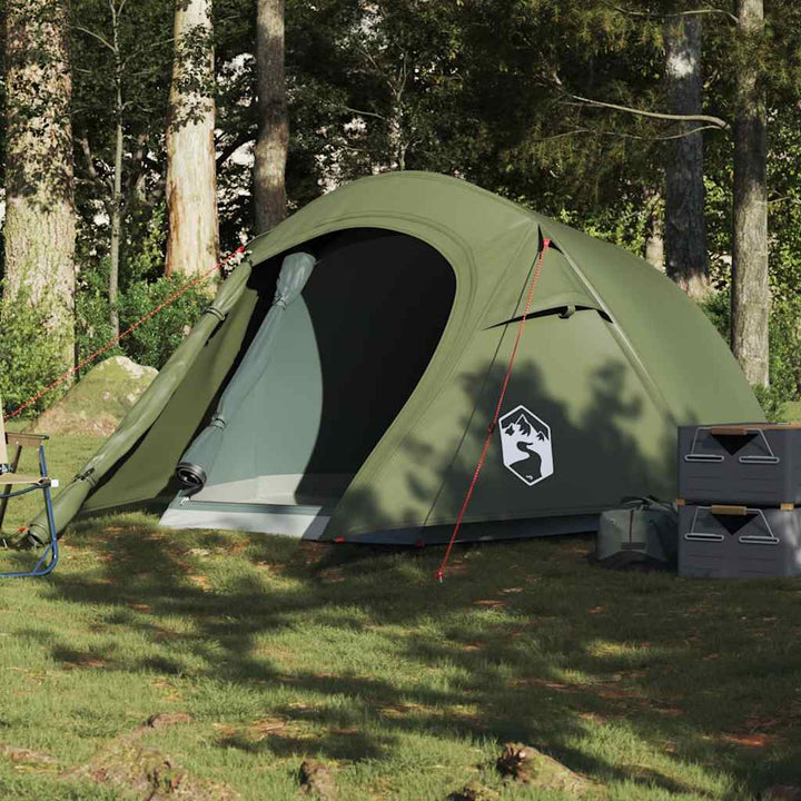 3-personers campingtelt vandtæt olivengrøn