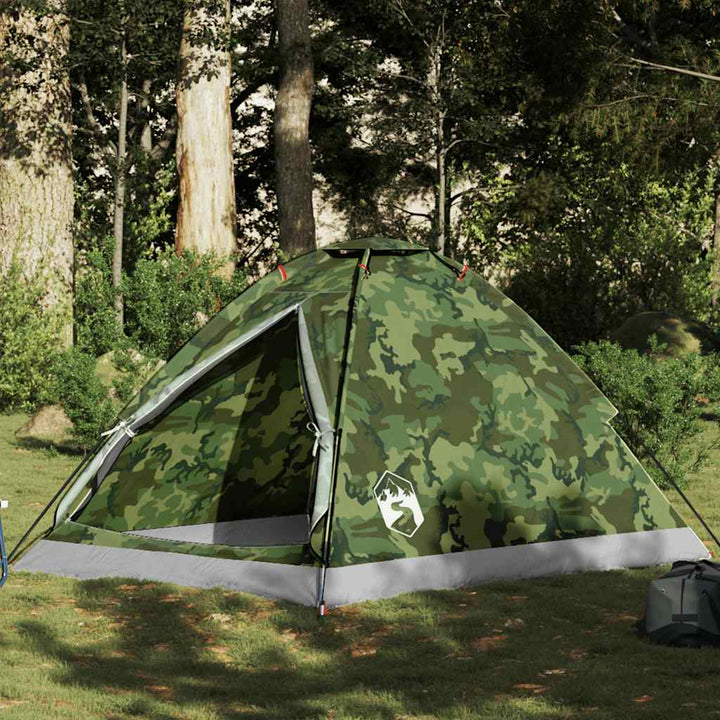 2-personers campingtelt vandtæt kuppel camouflage