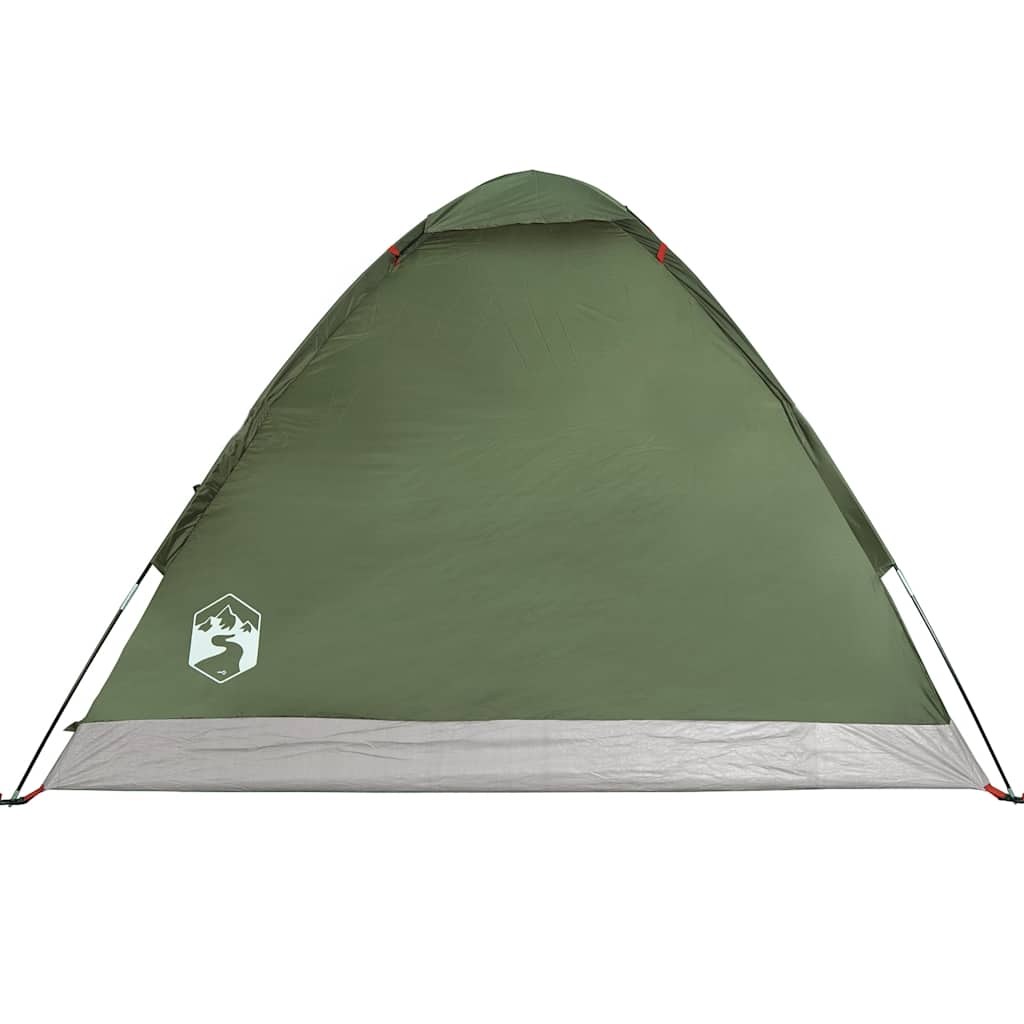 4-personers campingtelt vandtæt kuppel olivengrøn