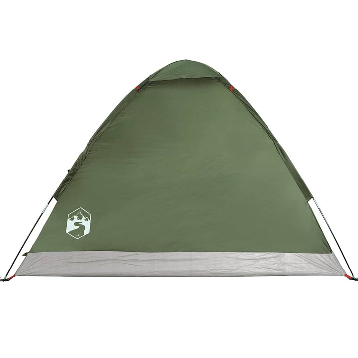 4-personers campingtelt vandtæt kuppel olivengrøn