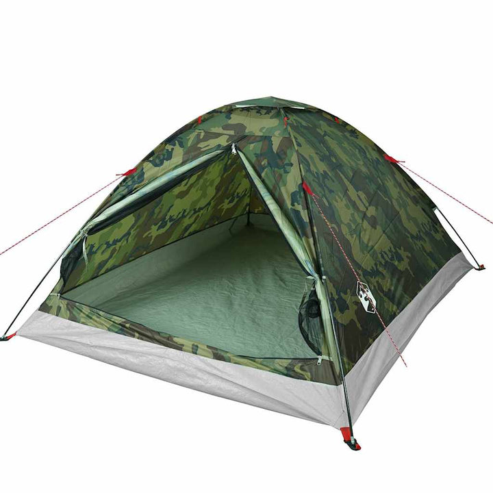 4-personers campingtelt vandtæt kuppel camouflage
