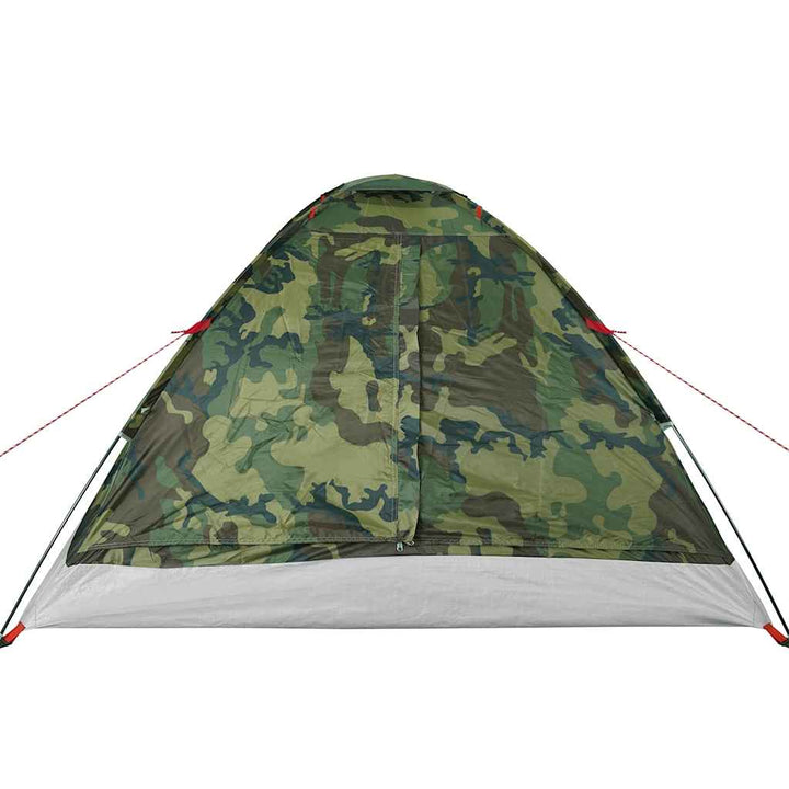 4-personers campingtelt vandtæt kuppel camouflage