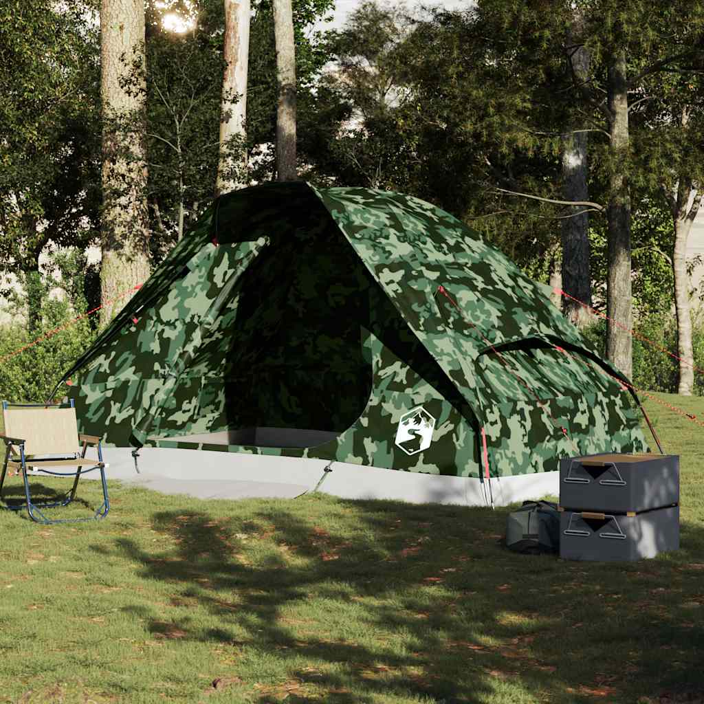 6-personers kuppeltelt vandtæt camouflage