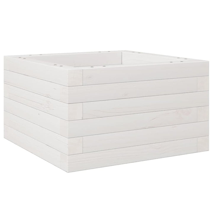 plantekasse 40x40x23 cm massivt fyrretræ hvid
