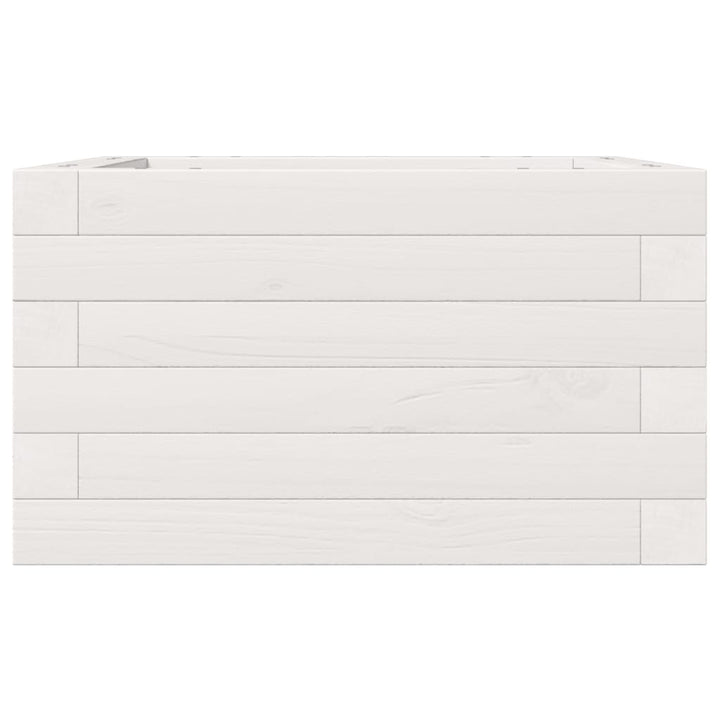 plantekasse 40x40x23 cm massivt fyrretræ hvid