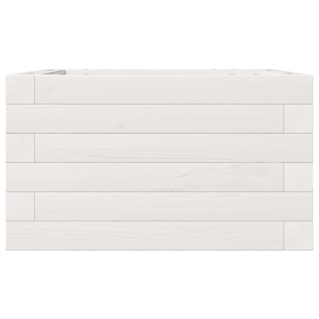 plantekasse 40x40x23 cm massivt fyrretræ hvid