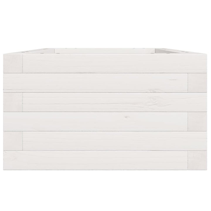 plantekasse 40x40x23 cm massivt fyrretræ hvid