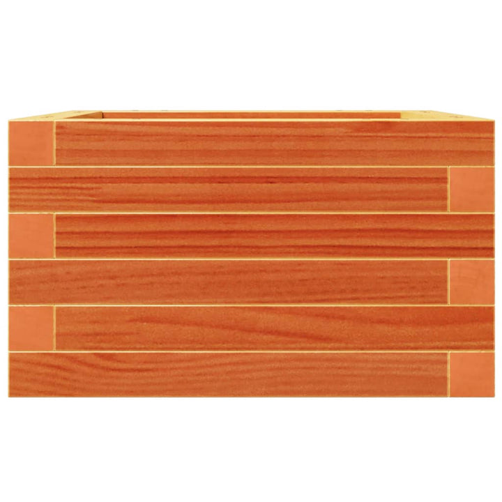 plantekasse 40x40x23 cm massivt fyrretræ gyldenbrun