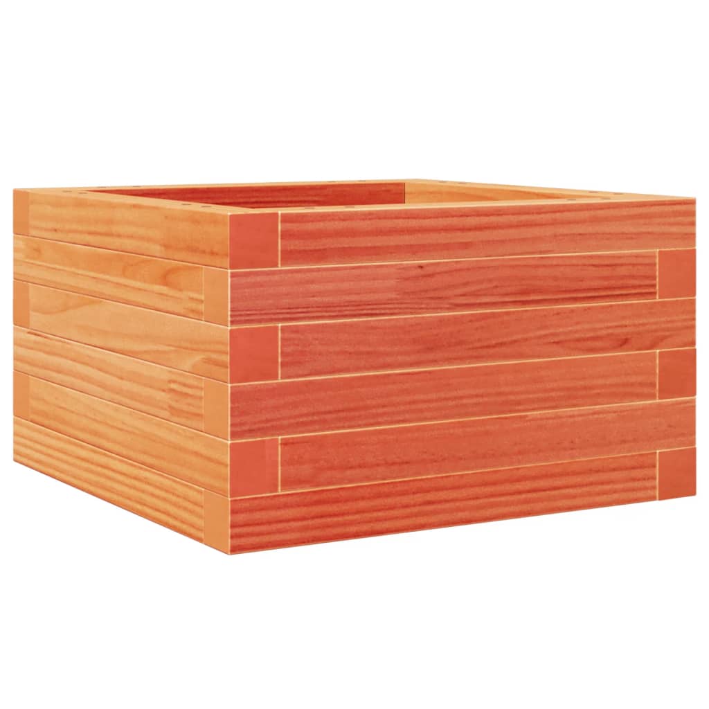 plantekasse 40x40x23 cm massivt fyrretræ gyldenbrun