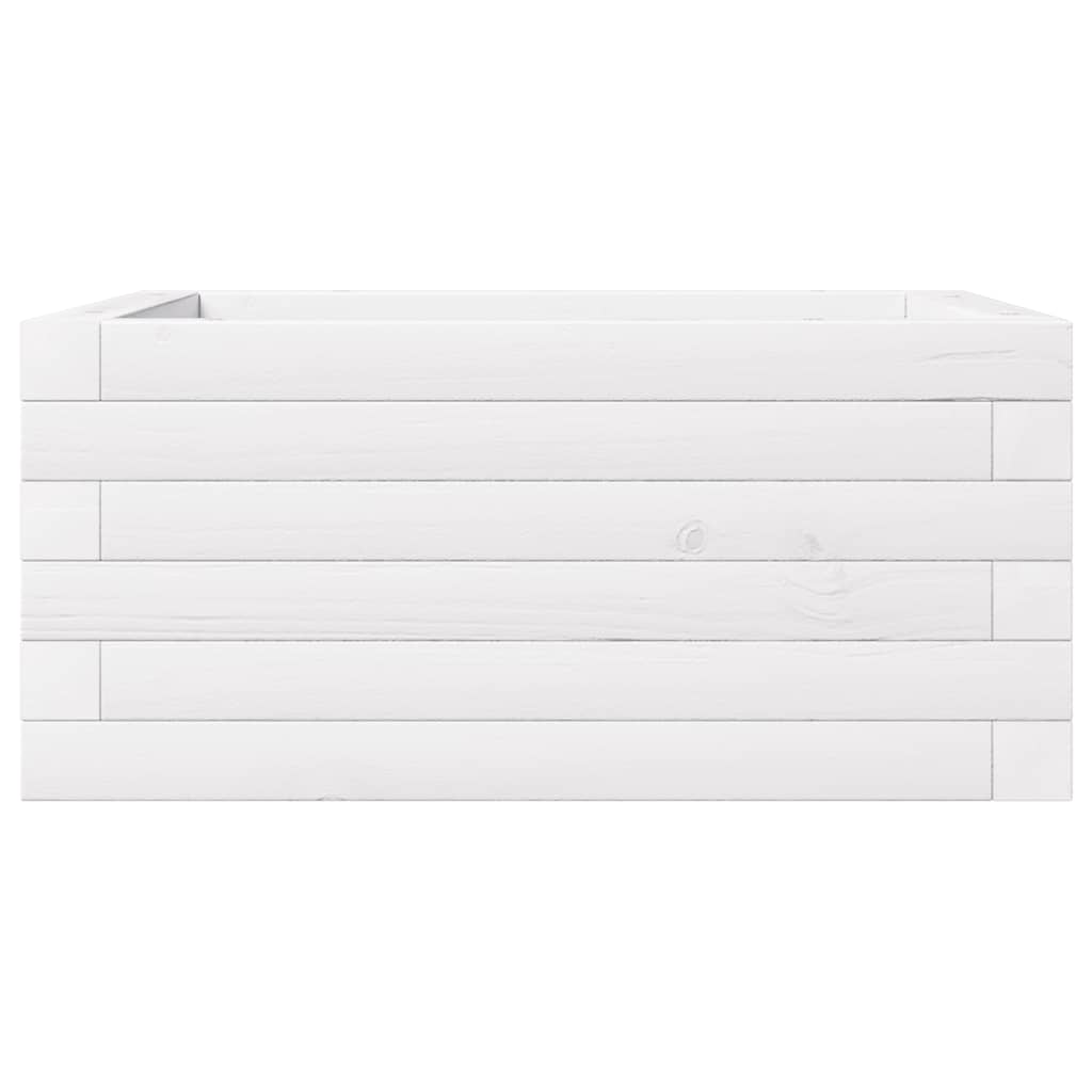 plantekasse 50x50x23 cm massivt fyrretræ hvid