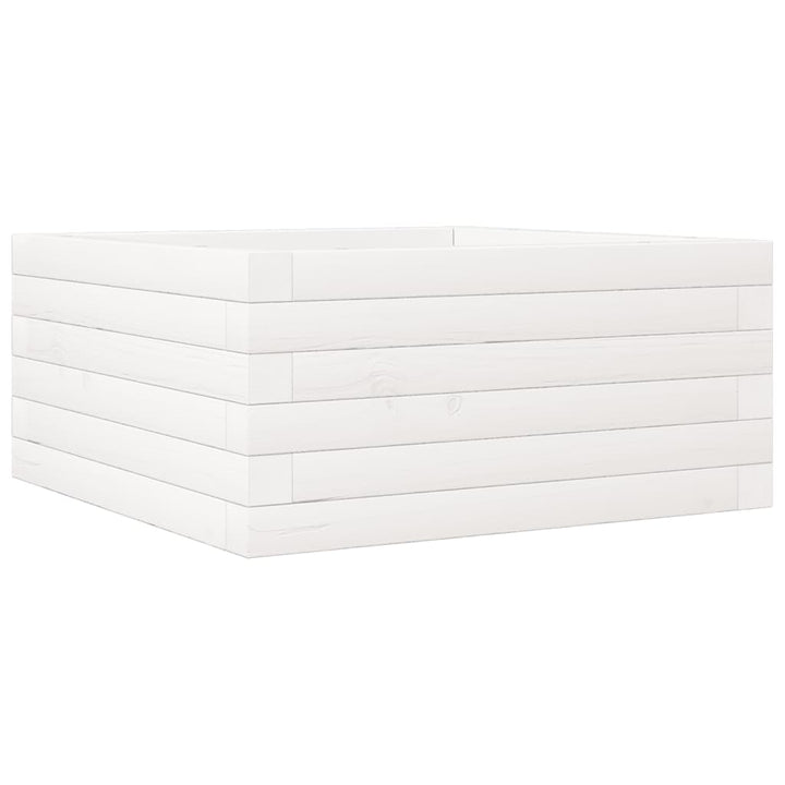 plantekasse 50x50x23 cm massivt fyrretræ hvid