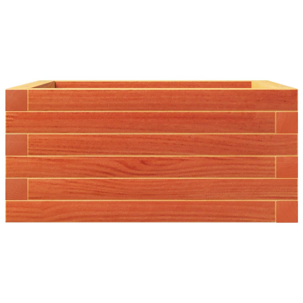 plantekasse 50x50x23 cm massivt fyrretræ gyldenbrun