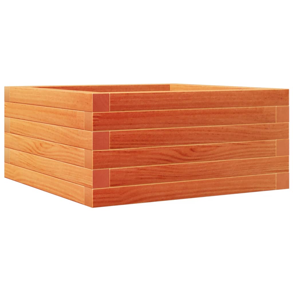 plantekasse 50x50x23 cm massivt fyrretræ gyldenbrun