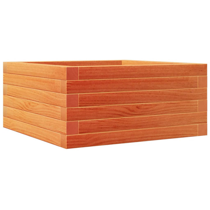 plantekasse 50x50x23 cm massivt fyrretræ gyldenbrun
