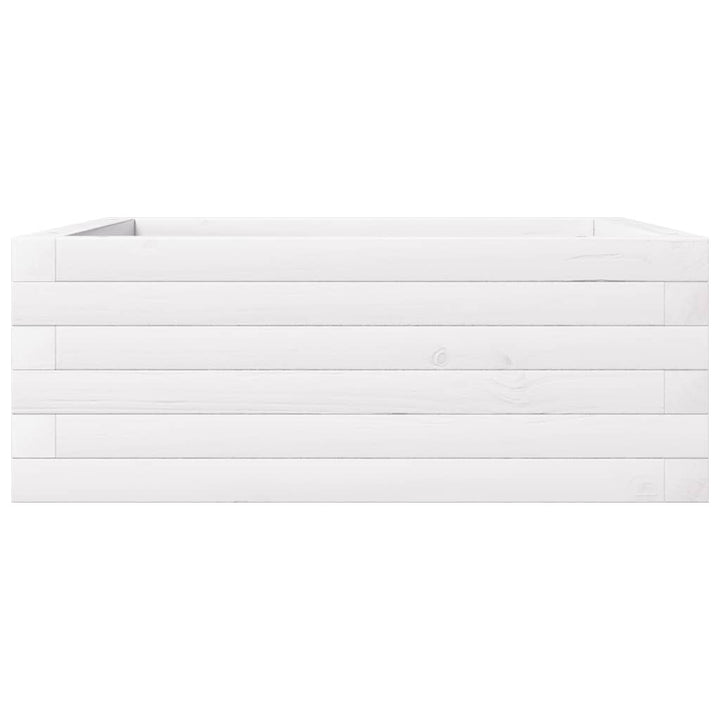 plantekasse 60x60x23 cm massivt fyrretræ hvid