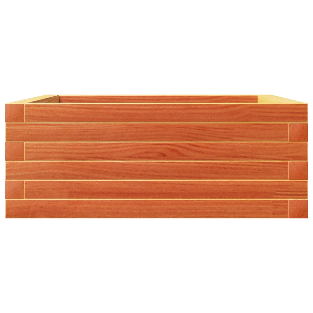 plantekasse 60x60x23 cm massivt fyrretræ gyldenbrun