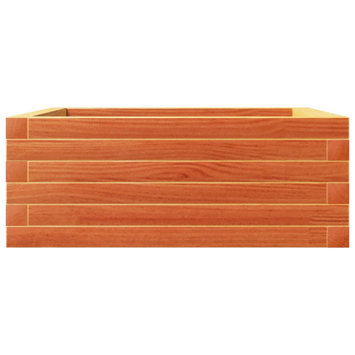 plantekasse 60x60x23 cm massivt fyrretræ gyldenbrun