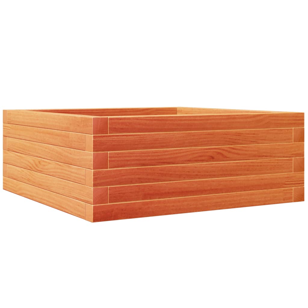 plantekasse 60x60x23 cm massivt fyrretræ gyldenbrun