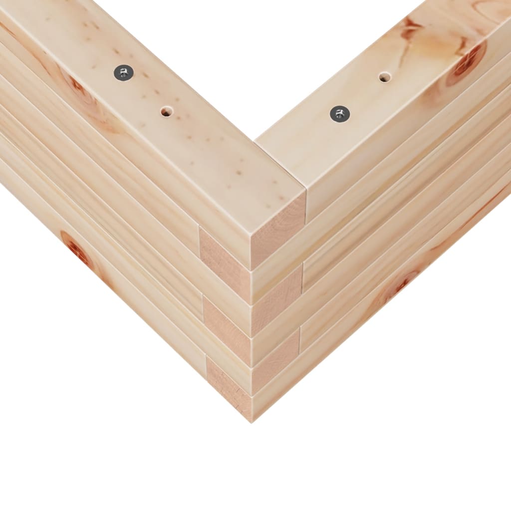 plantekasse 70x70x23 cm massivt fyrretræ
