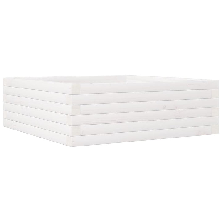 plantekasse 70x70x23 cm massivt fyrretræ hvid