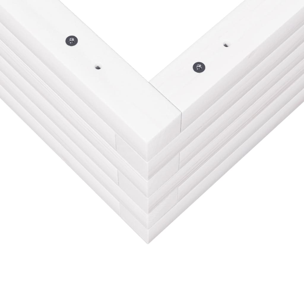 plantekasse 70x70x23 cm massivt fyrretræ hvid