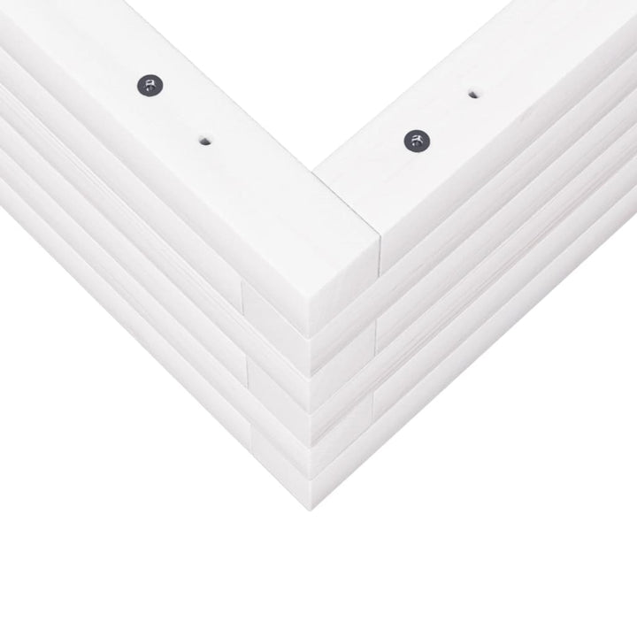 plantekasse 70x70x23 cm massivt fyrretræ hvid