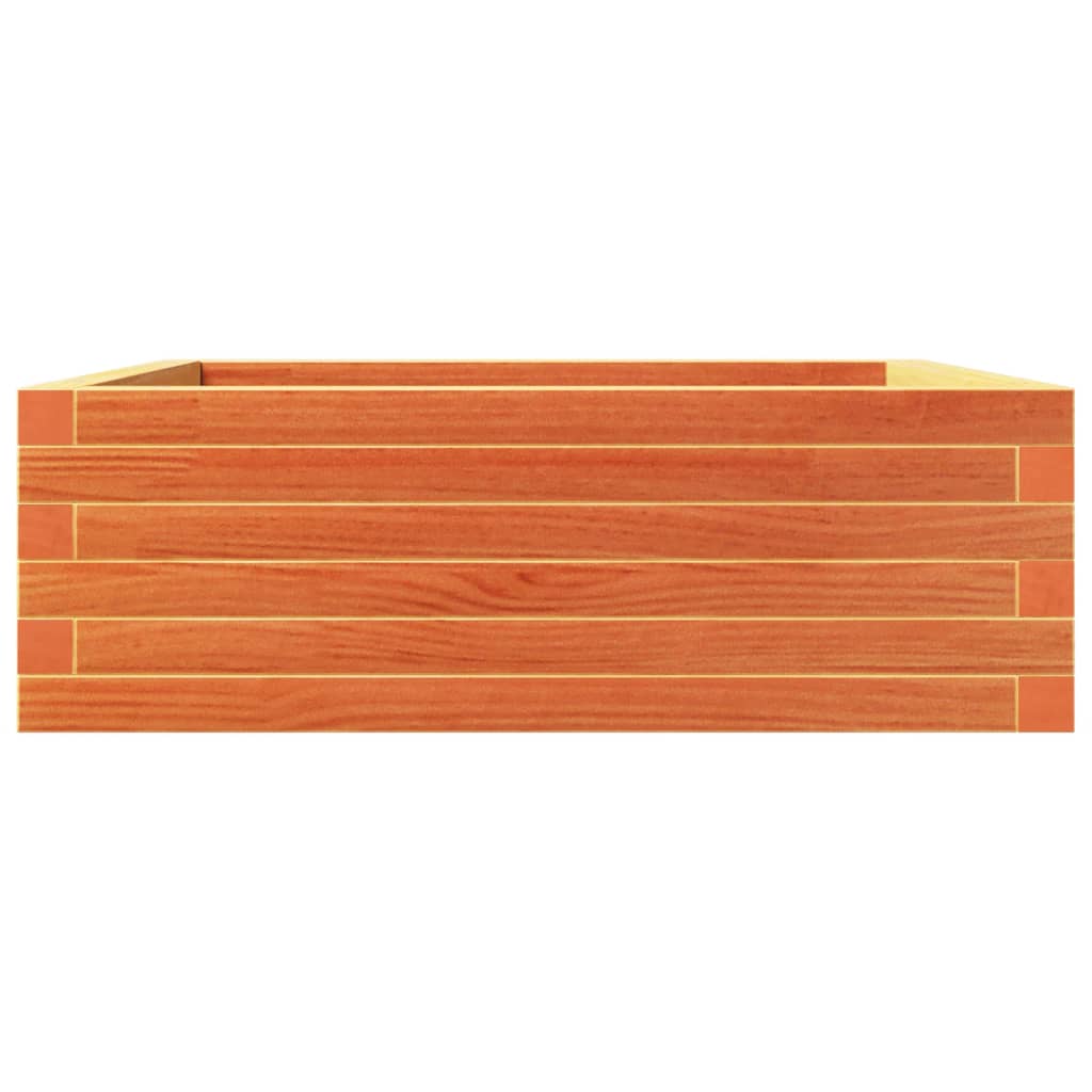 plantekasse 70x70x23 cm massivt fyrretræ gyldenbrun