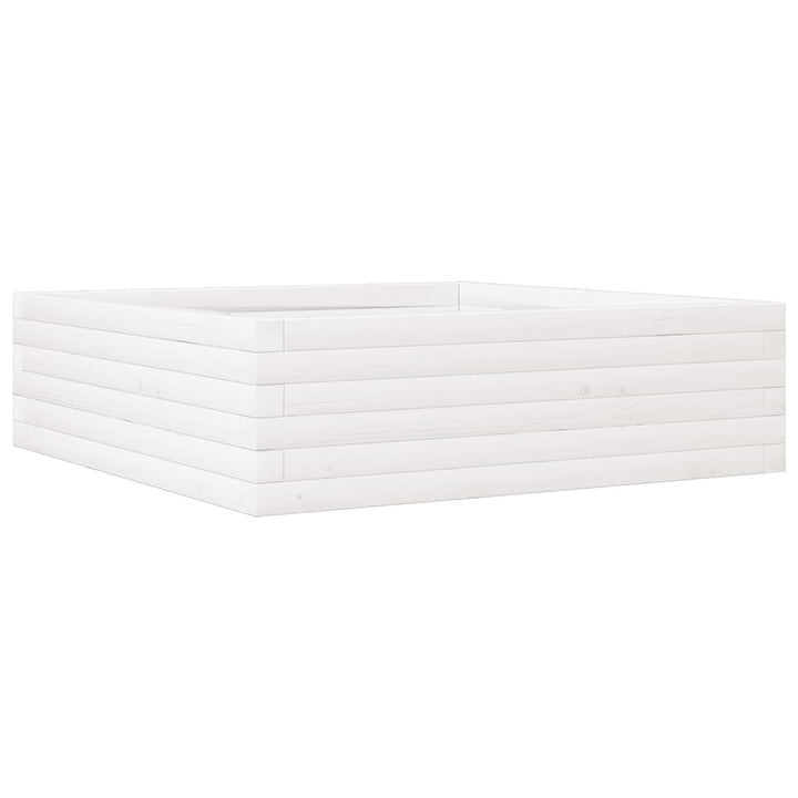 plantekasse 80x80x23 cm massivt fyrretræ hvid
