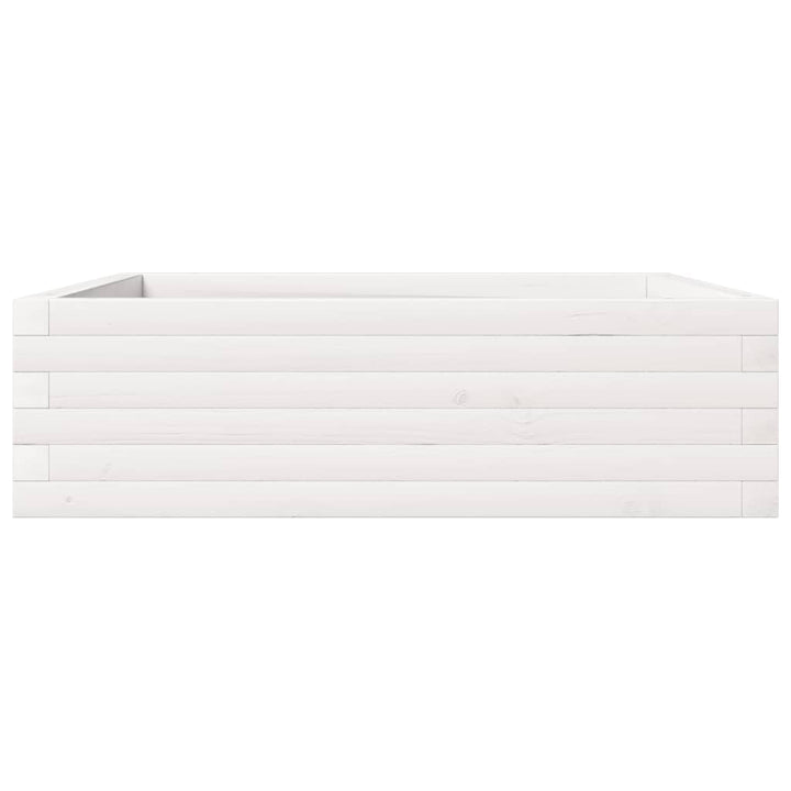 plantekasse 80x80x23 cm massivt fyrretræ hvid