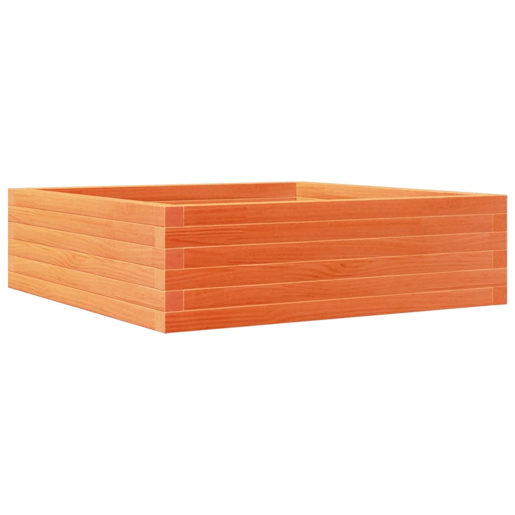 plantekasse 80x80x23 cm massivt fyrretræ gyldenbrun
