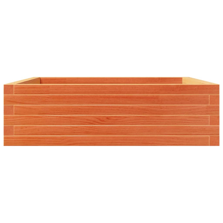 plantekasse 80x80x23 cm massivt fyrretræ gyldenbrun
