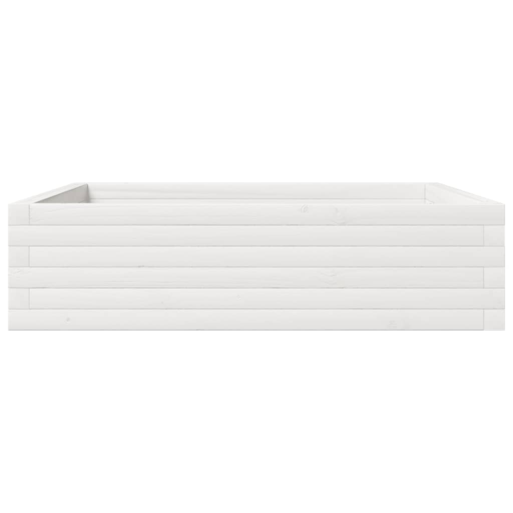 plantekasse 90x90x23 cm massivt fyrretræ hvid