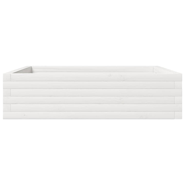plantekasse 90x90x23 cm massivt fyrretræ hvid