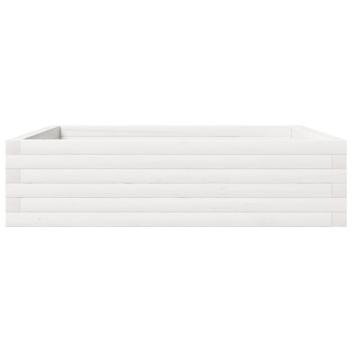 plantekasse 90x90x23 cm massivt fyrretræ hvid