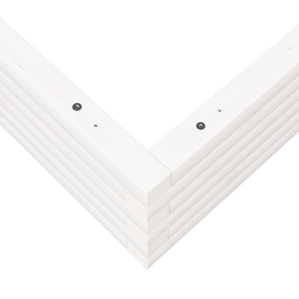 plantekasse 90x90x23 cm massivt fyrretræ hvid