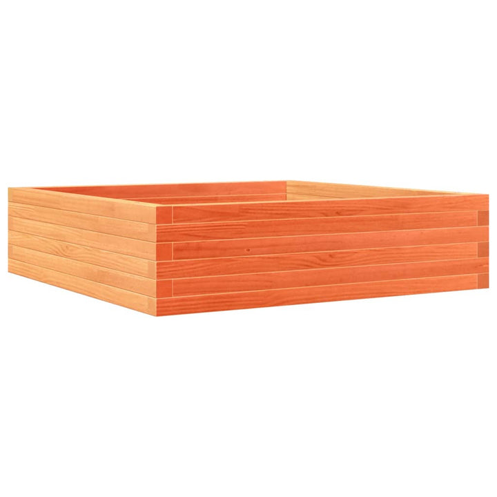 plantekasse 90x90x23 cm massivt fyrretræ gyldenbrun