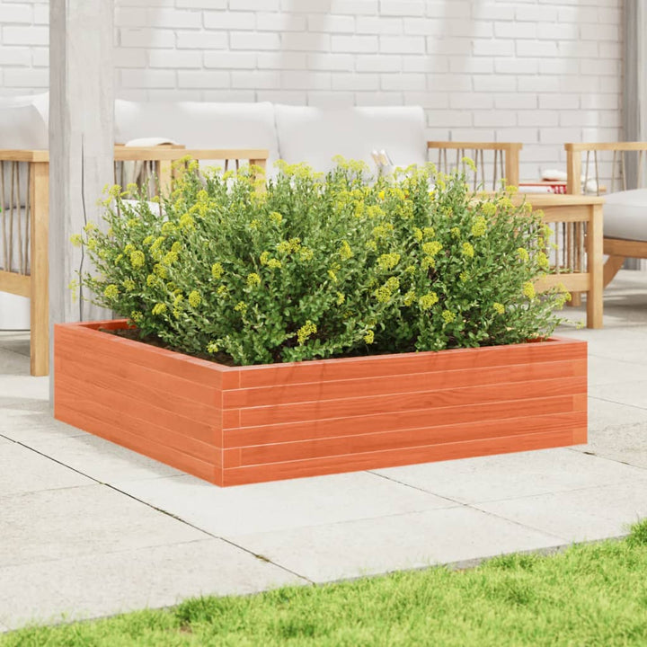 plantekasse 90x90x23 cm massivt fyrretræ gyldenbrun